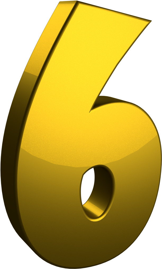 Golden Number63 D Graphic PNG Image