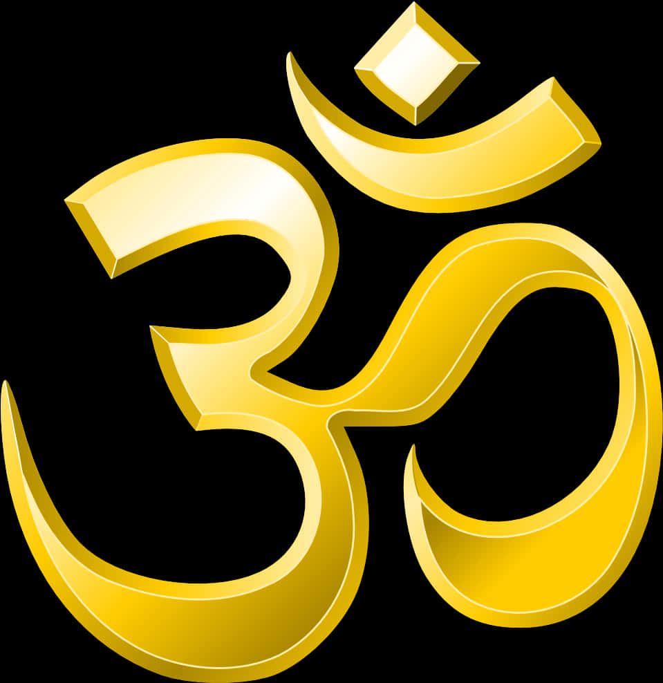 Golden Om Symbol PNG Image