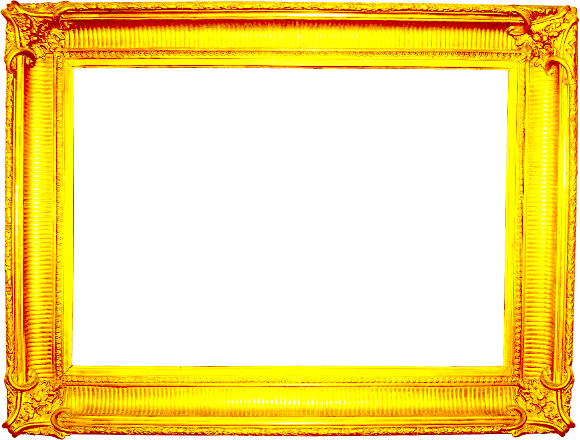 Golden Ornate Frame PNG Image