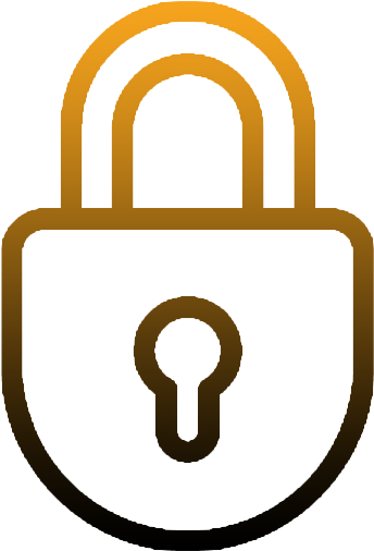 Golden Padlock Icon PNG Image