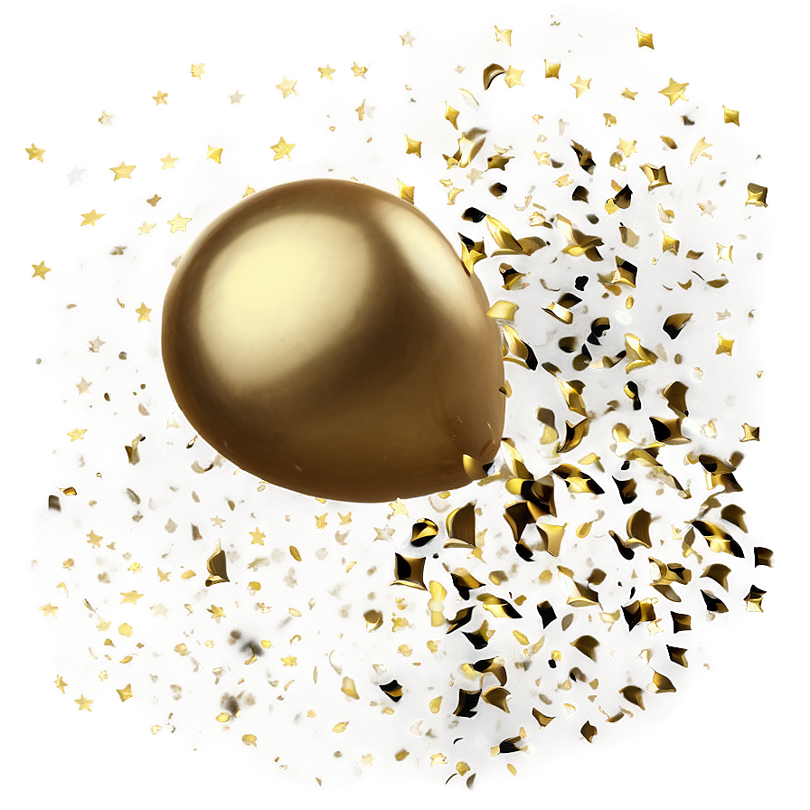 Golden Party Confetti Png Lgn PNG Image