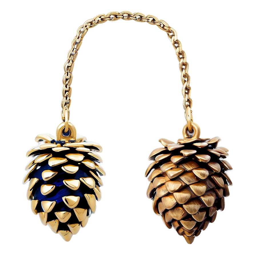 Golden Pinecone Charm Png Ubr23 PNG Image