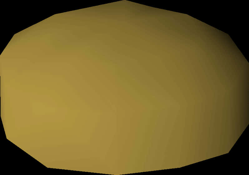 Golden Potatoon Black Background PNG Image