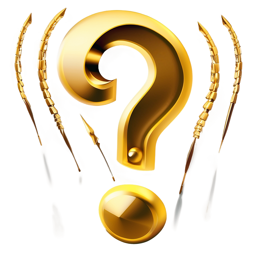 Golden Question Mark Png Hga1 PNG Image