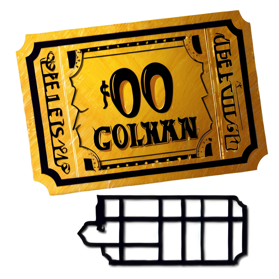 Golden Raffle Ticket Png Jpp22 PNG Image