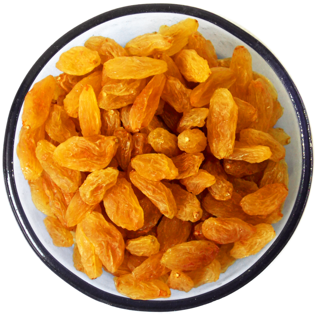 Golden Raisinsin Bowl PNG Image