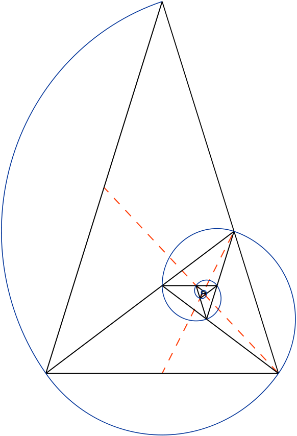 Golden Ratio Geometric Construction PNG Image