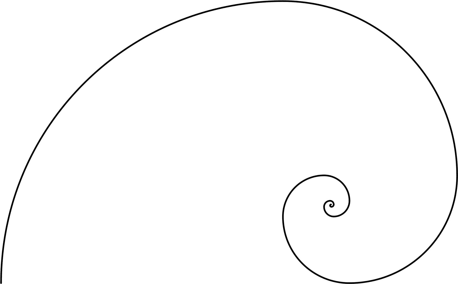 Golden Ratio Spiral PNG Image