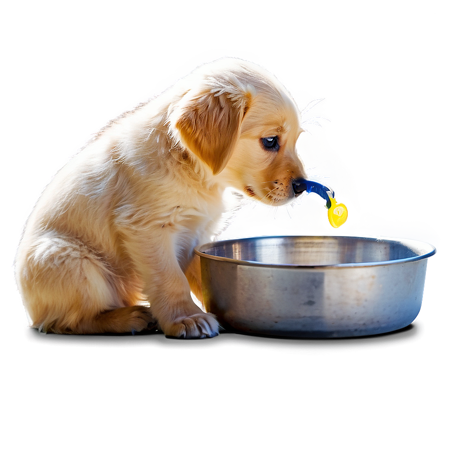 Golden Retriever Puppy Eating Png Rhb49 PNG Image