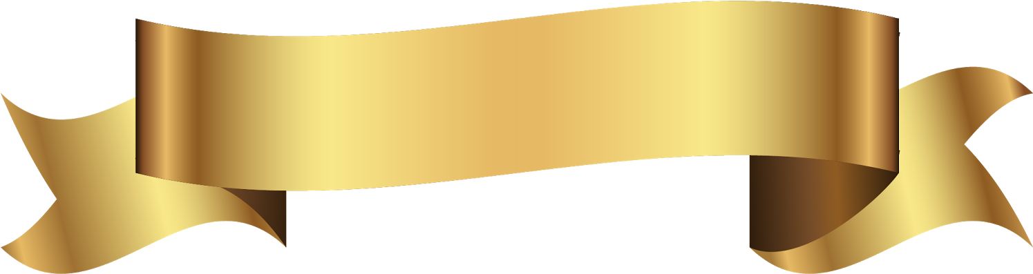 Golden Ribbon Banner Background PNG Image