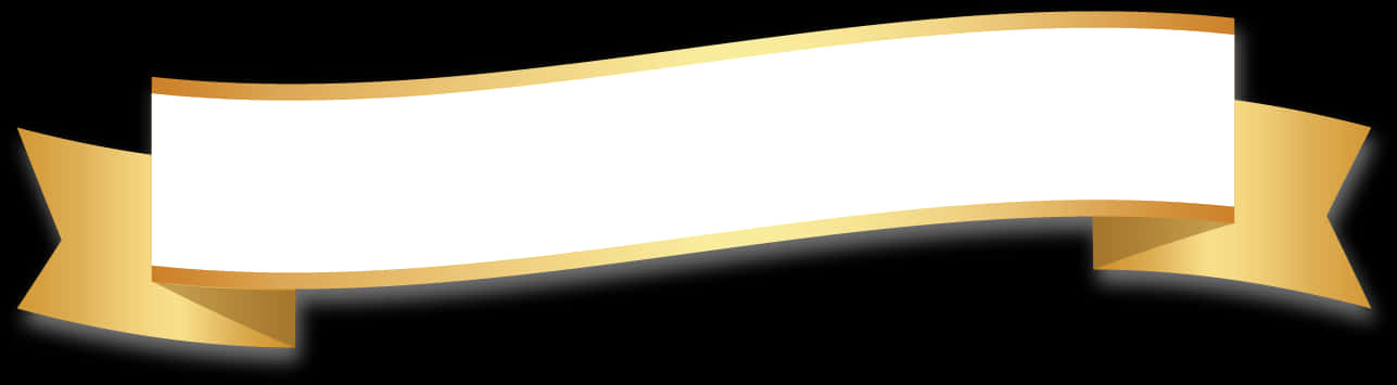 Golden Ribbon Banner Graphic PNG Image