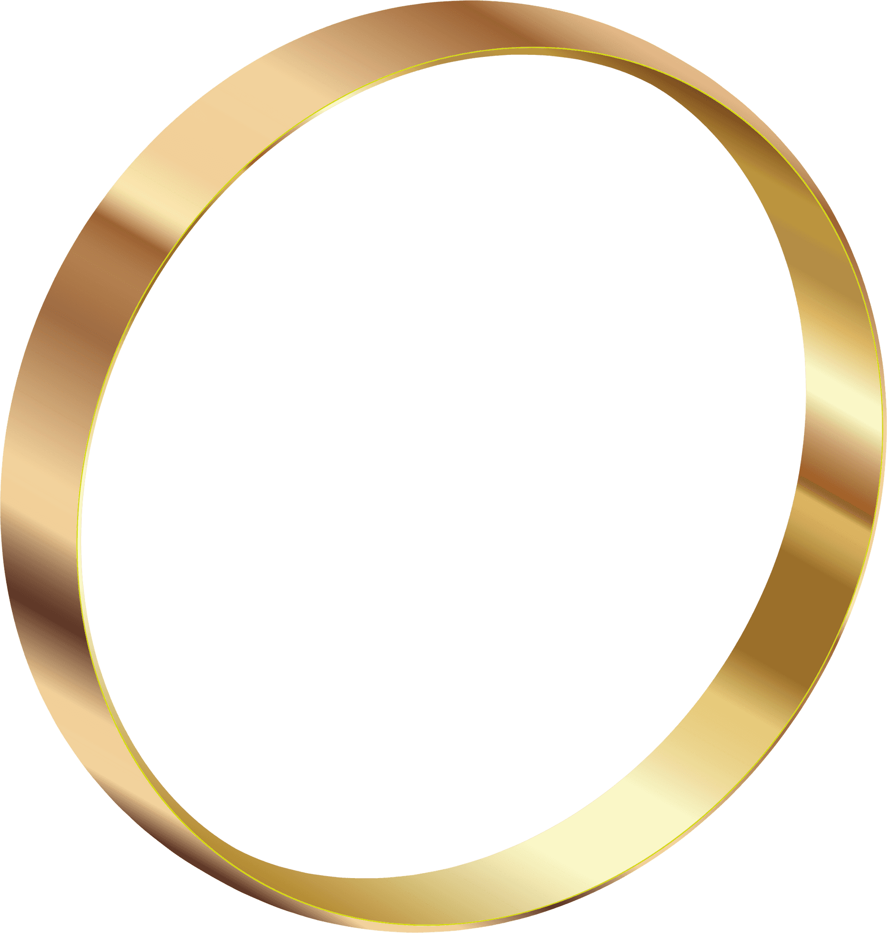 Golden Ring Simple Design PNG Image