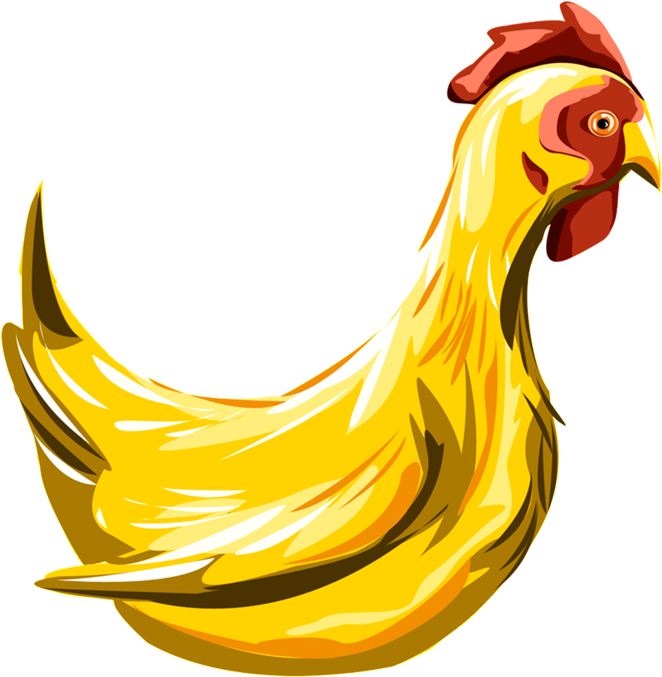 Golden Rooster Illustration PNG Image