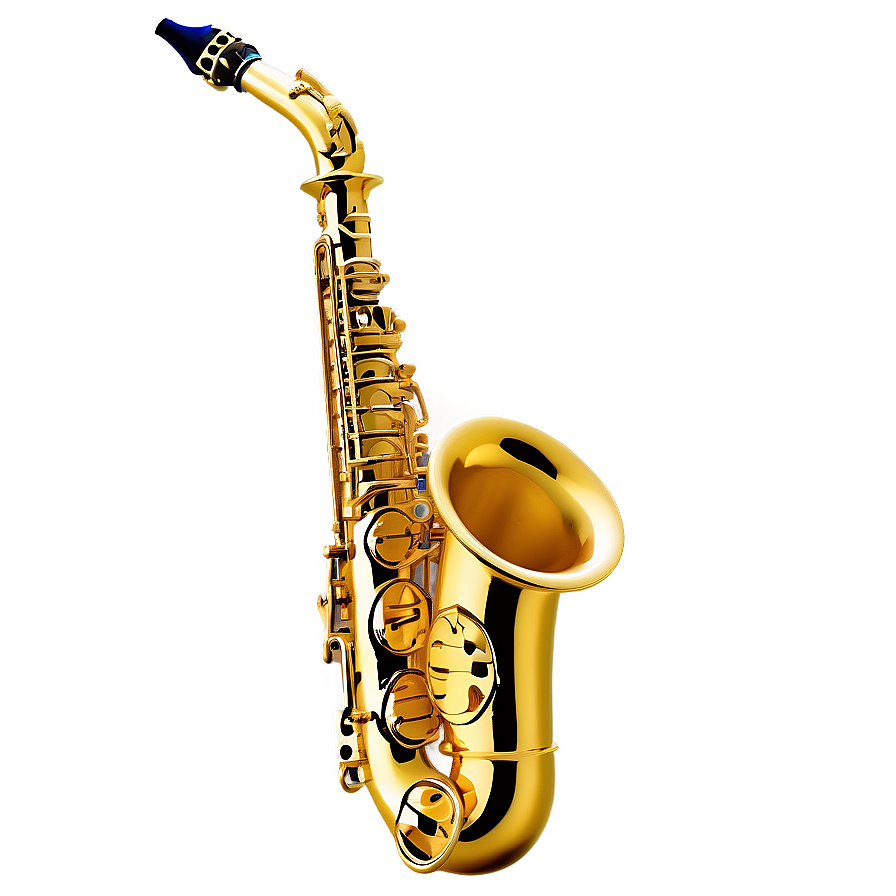 Golden Saxophone Jazz Png 06242024 PNG Image