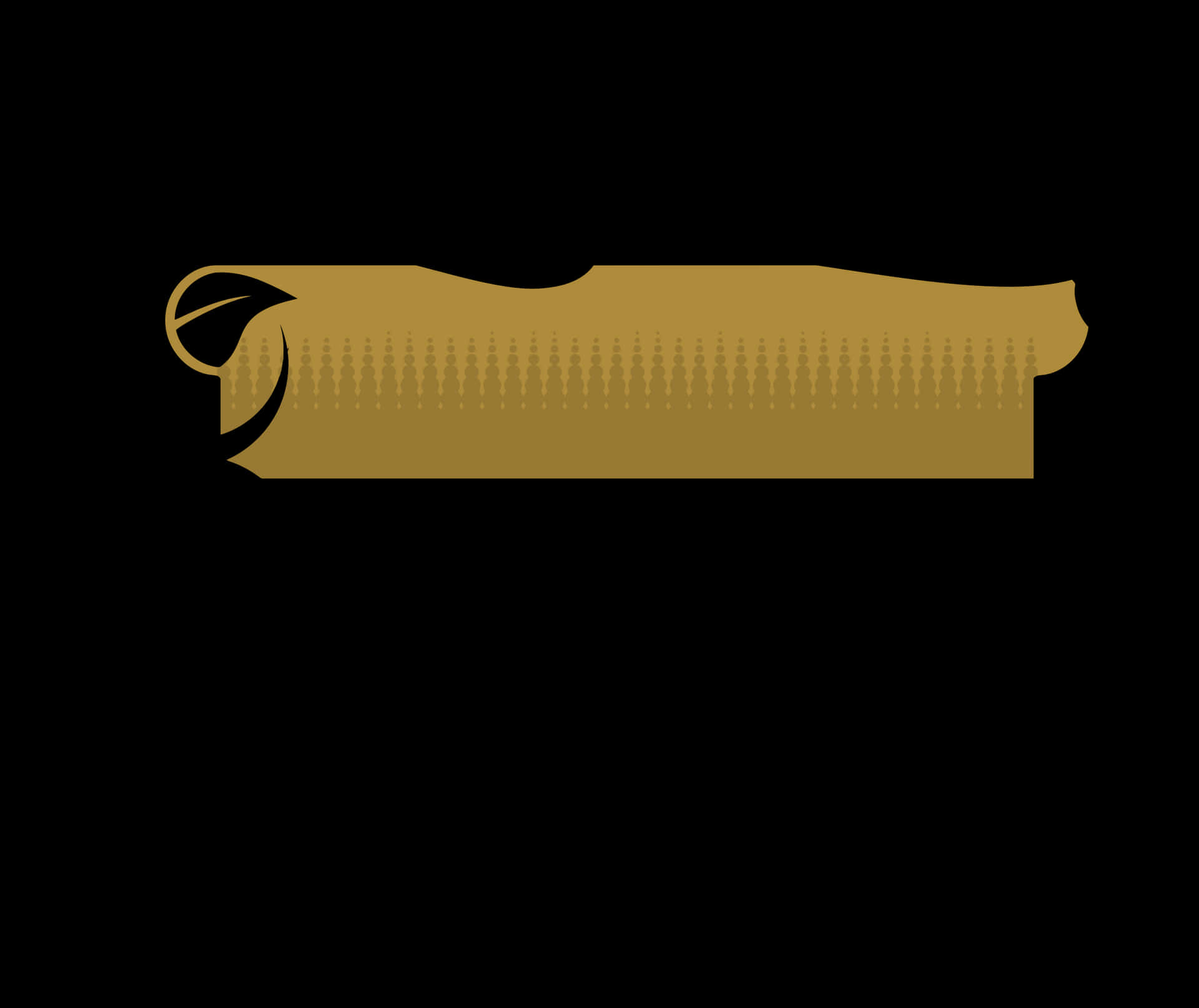 Golden Scroll Banner Graphic PNG Image