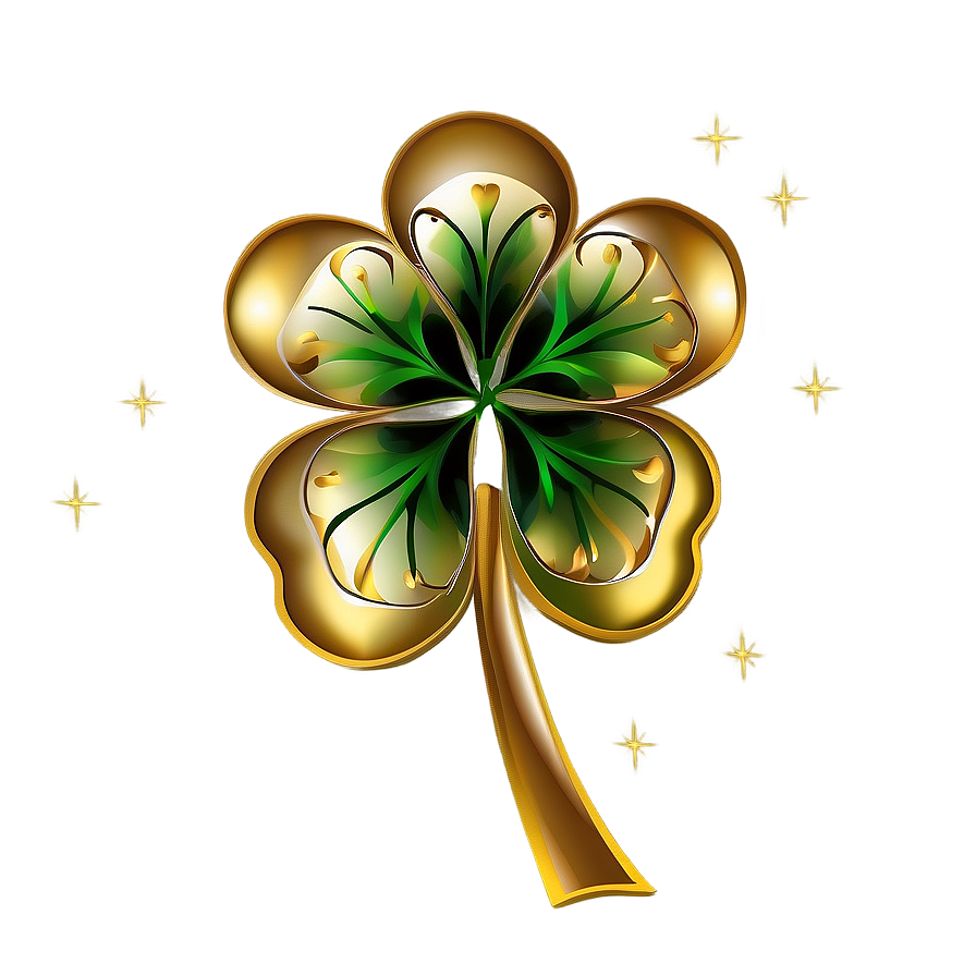 Golden Shamrock Decoration Png 05242024 PNG Image