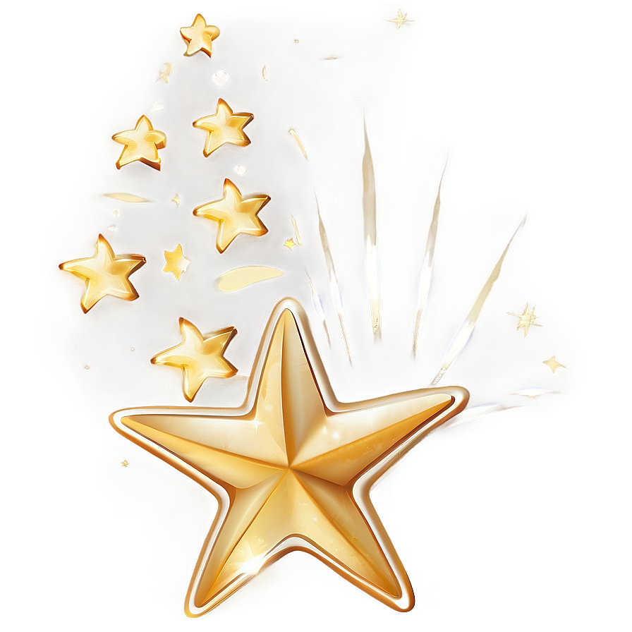 Golden Shooting Star Shine Png Puy PNG Image