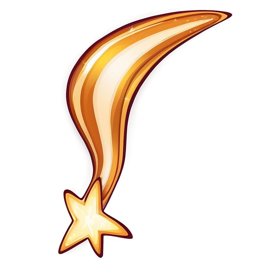 Golden Shooting Star Shine Png Sbs87 PNG Image