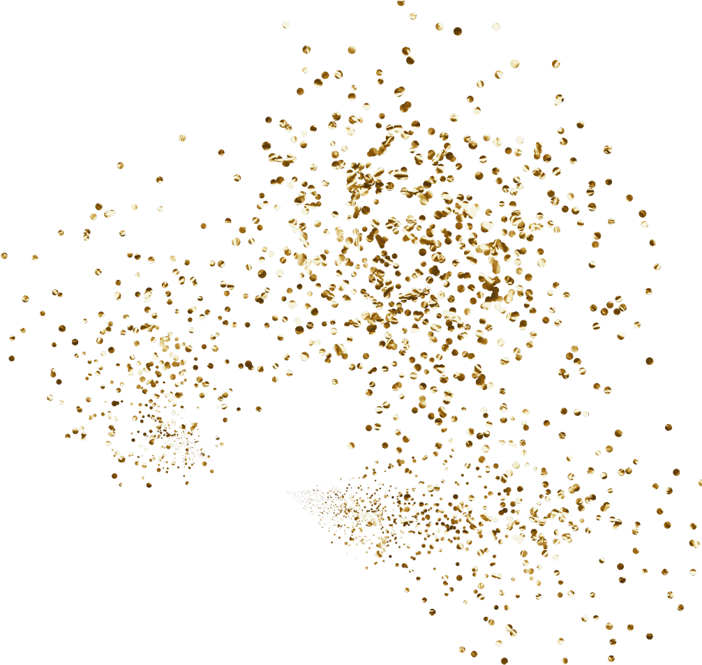 Golden Sparkle Confetti Overlay PNG Image