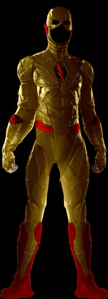 Golden Speedster Costume PNG Image