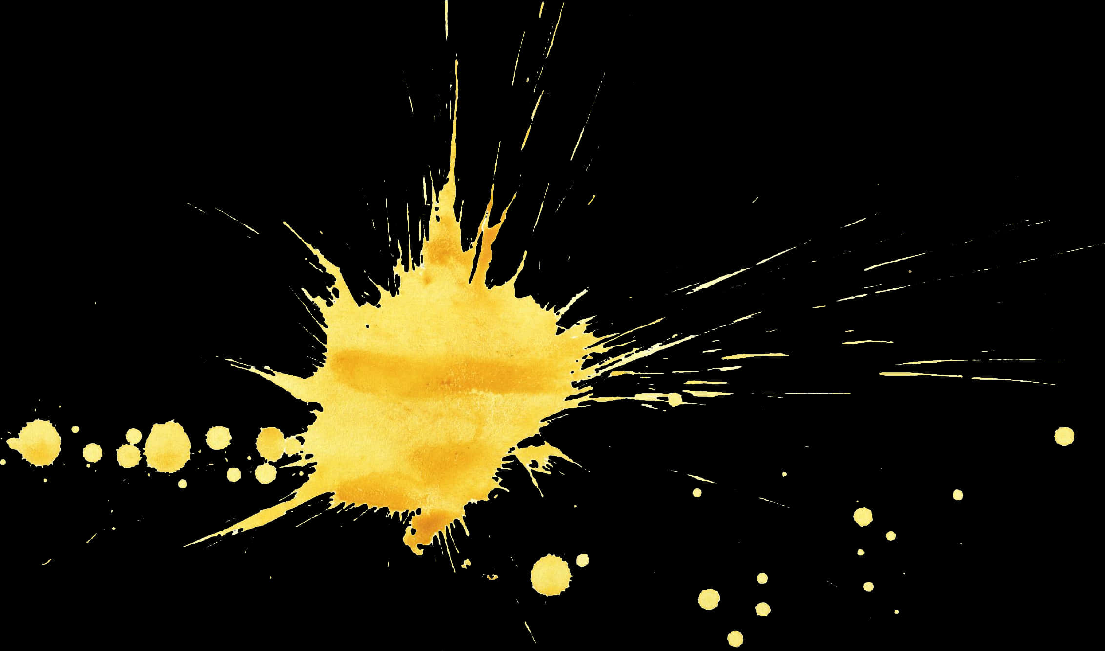 Golden_ Splash_on_ Black_ Background PNG Image