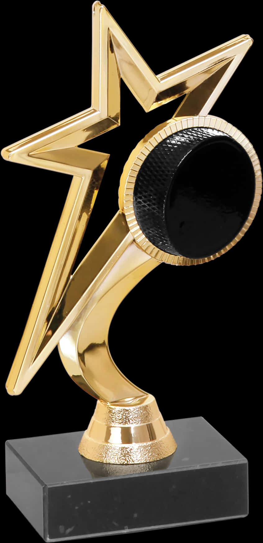 Golden Star Award Trophy PNG Image