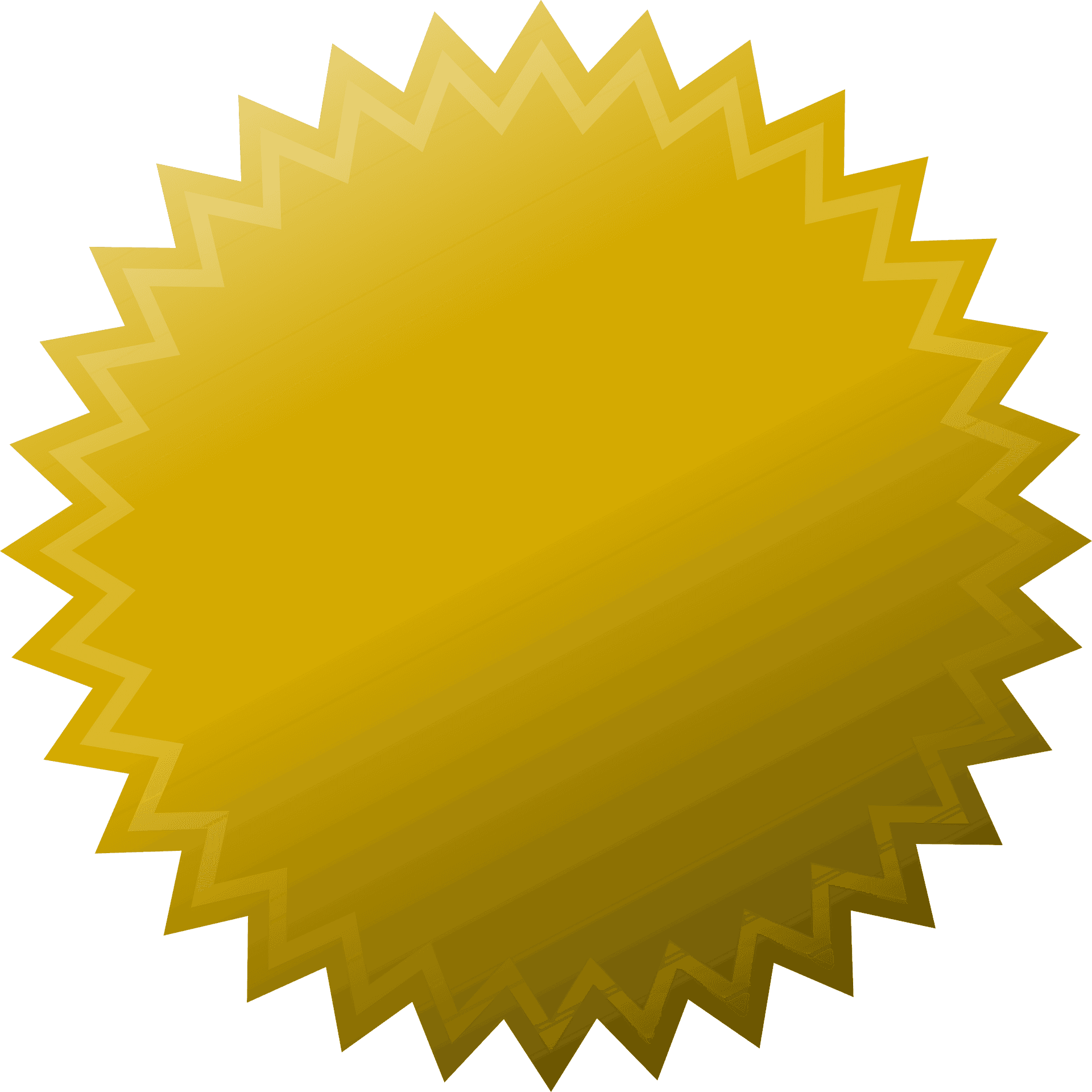 Golden Star Badge Graphic PNG Image