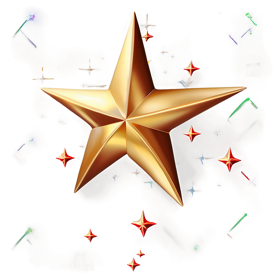 Golden Star Design Png Jdq PNG Image