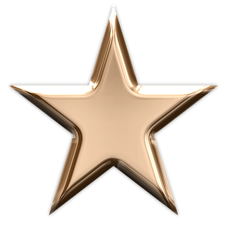 Golden Star Icon PNG Image