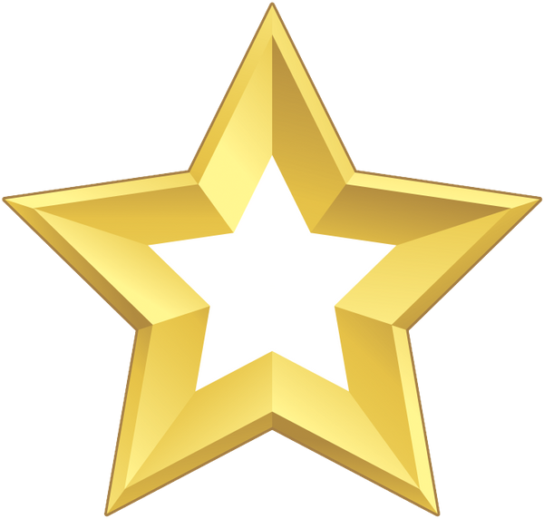 Golden Star Icon PNG Image