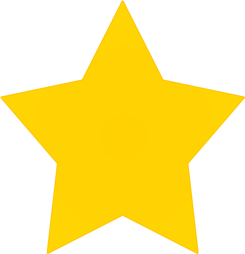 Golden Star Icon Simple Background PNG Image