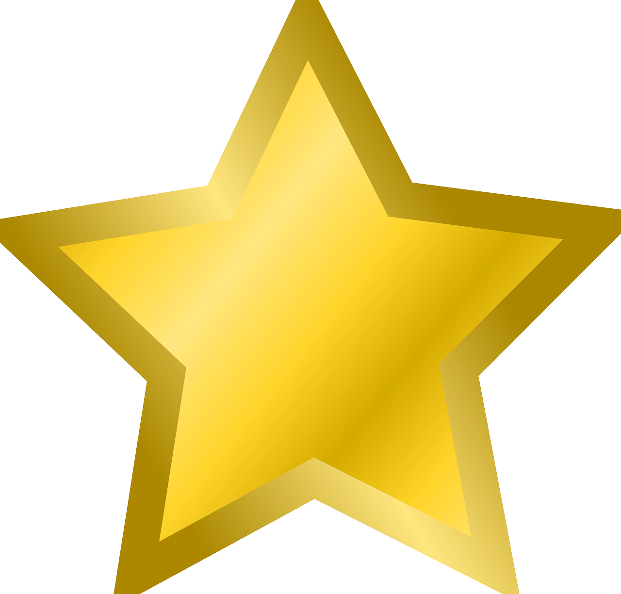 Golden Star Vector Graphic PNG Image