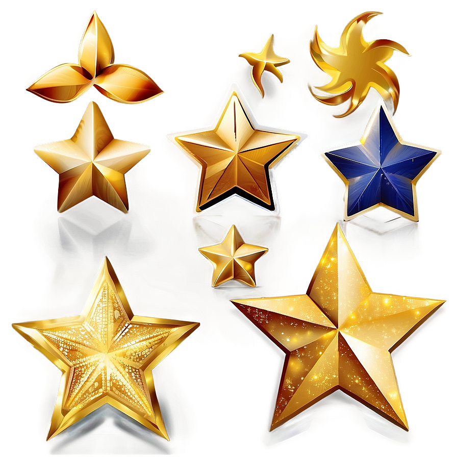 Golden Star Vector Graphic Png Aic PNG Image