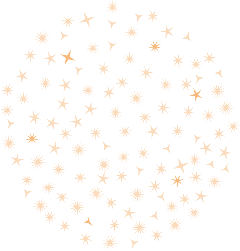 Golden Stars Patternon Blue Background PNG Image