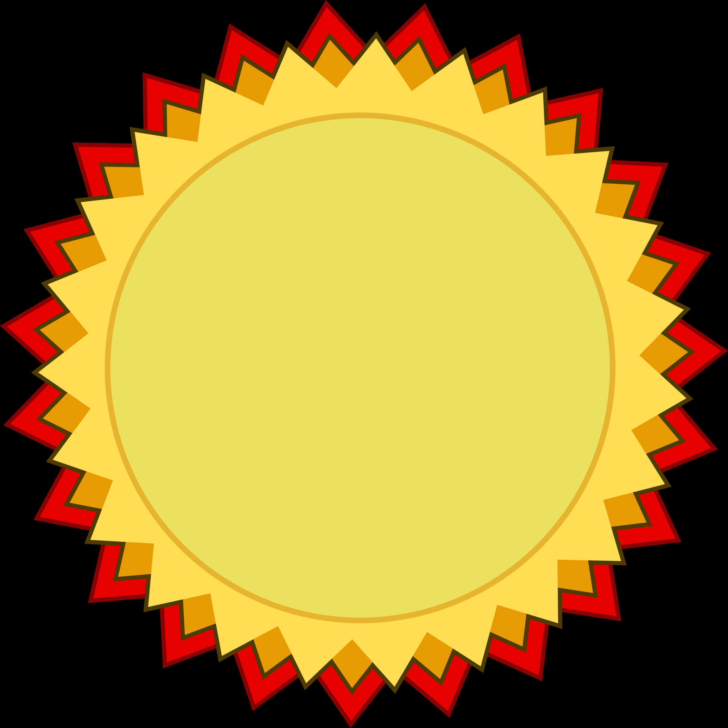 Golden Sunburst Graphic PNG Image