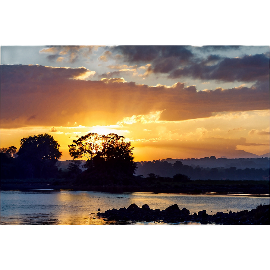 Golden Sunrise Scenery Png Lmr PNG Image