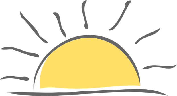 Golden Sunrise Silhouette PNG Image