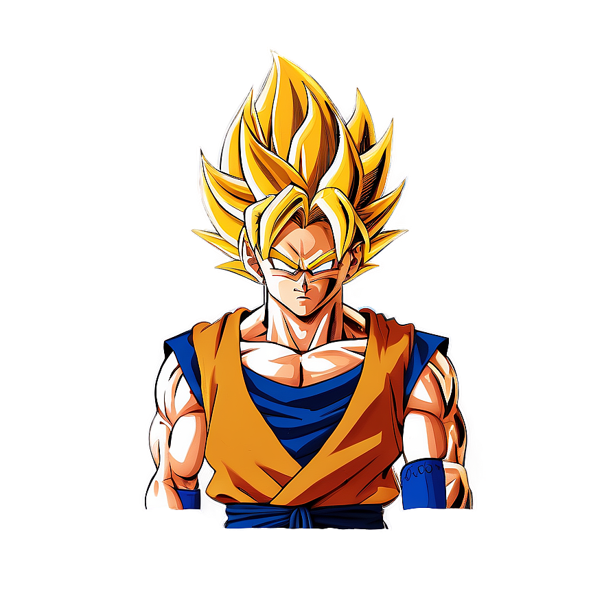 Golden Super Saiyan Hair Png Qrt10 PNG Image