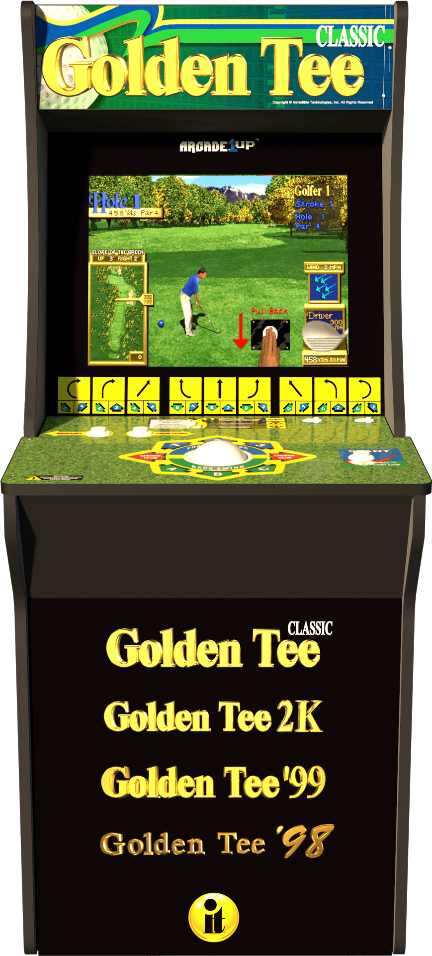 Golden Tee Arcade Cabinet PNG Image