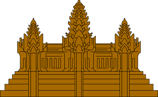 Golden_ Temple_ Silhouette_ Vector PNG Image