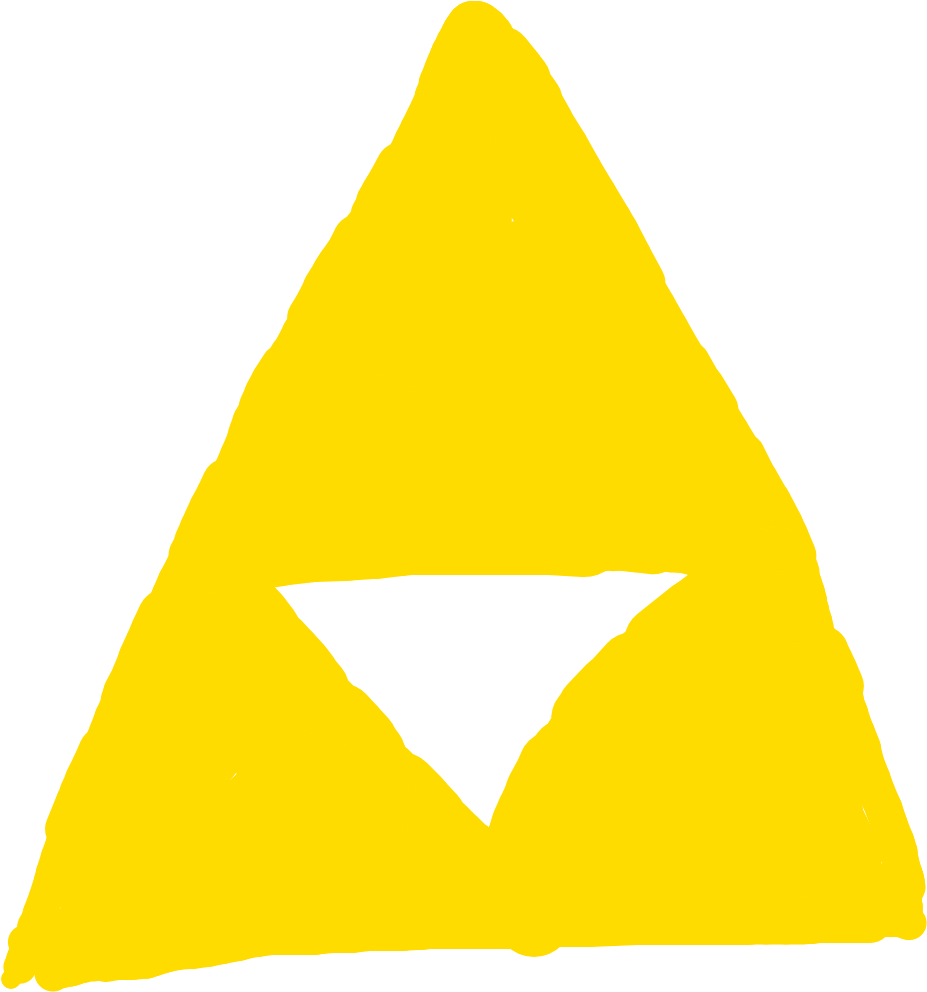 Golden Triforce Symbol PNG Image