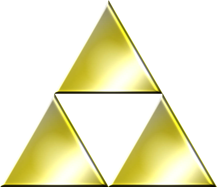 Golden Triforce Symbol PNG Image