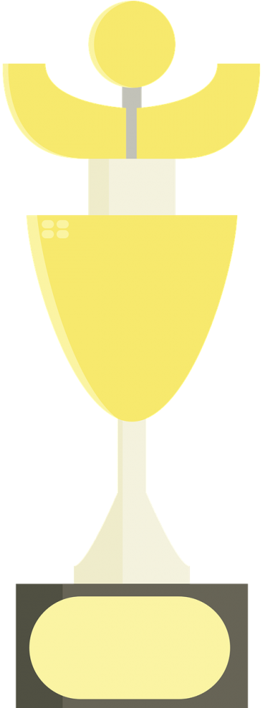 Golden Trophy Vector Illustration PNG Image