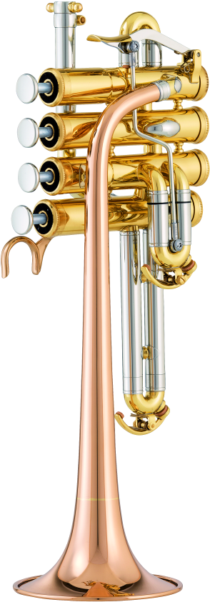 Golden Trumpet Isolatedon White PNG Image