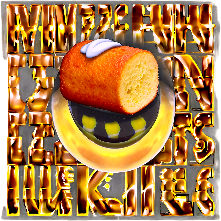 Golden Twinkie Artwork PNG Image