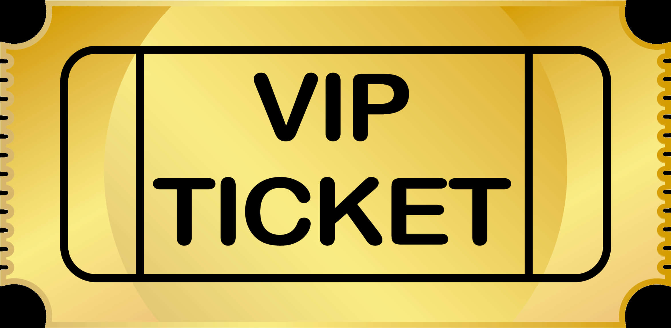 Golden V I P Ticket Design PNG Image