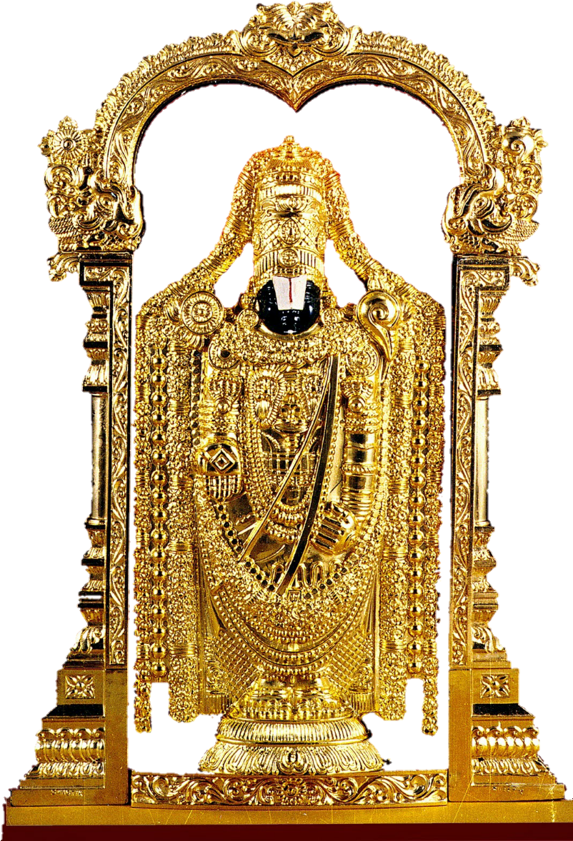 Golden_ Venkateswara_ Idol PNG Image