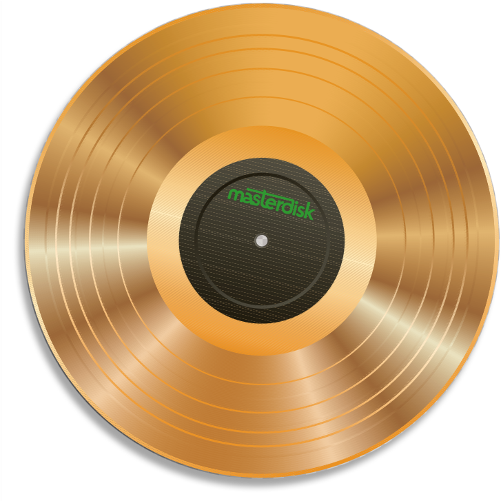 Golden Vinyl Record PNG Image