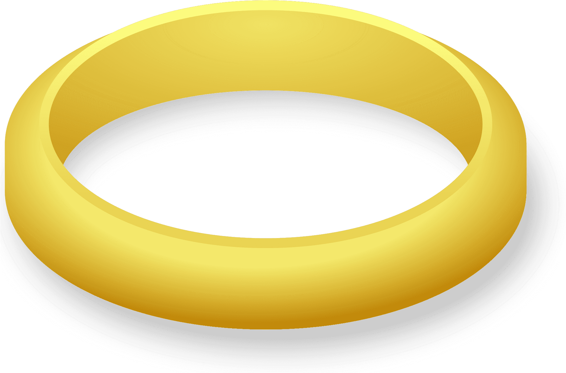 Golden Wedding Ring Clipart PNG Image