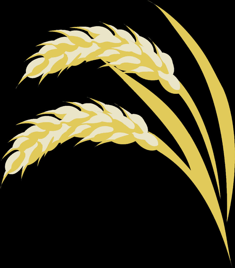 Golden Wheat Illustration PNG Image